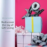 Vista 6 de Wrap Buddies Tabletop Gift Wrapping Tool — Wrap Buddies Adjustable Paper Clamps with Tape Dispenser for Wrapping, Crafts, & Holiday Projects — Fits