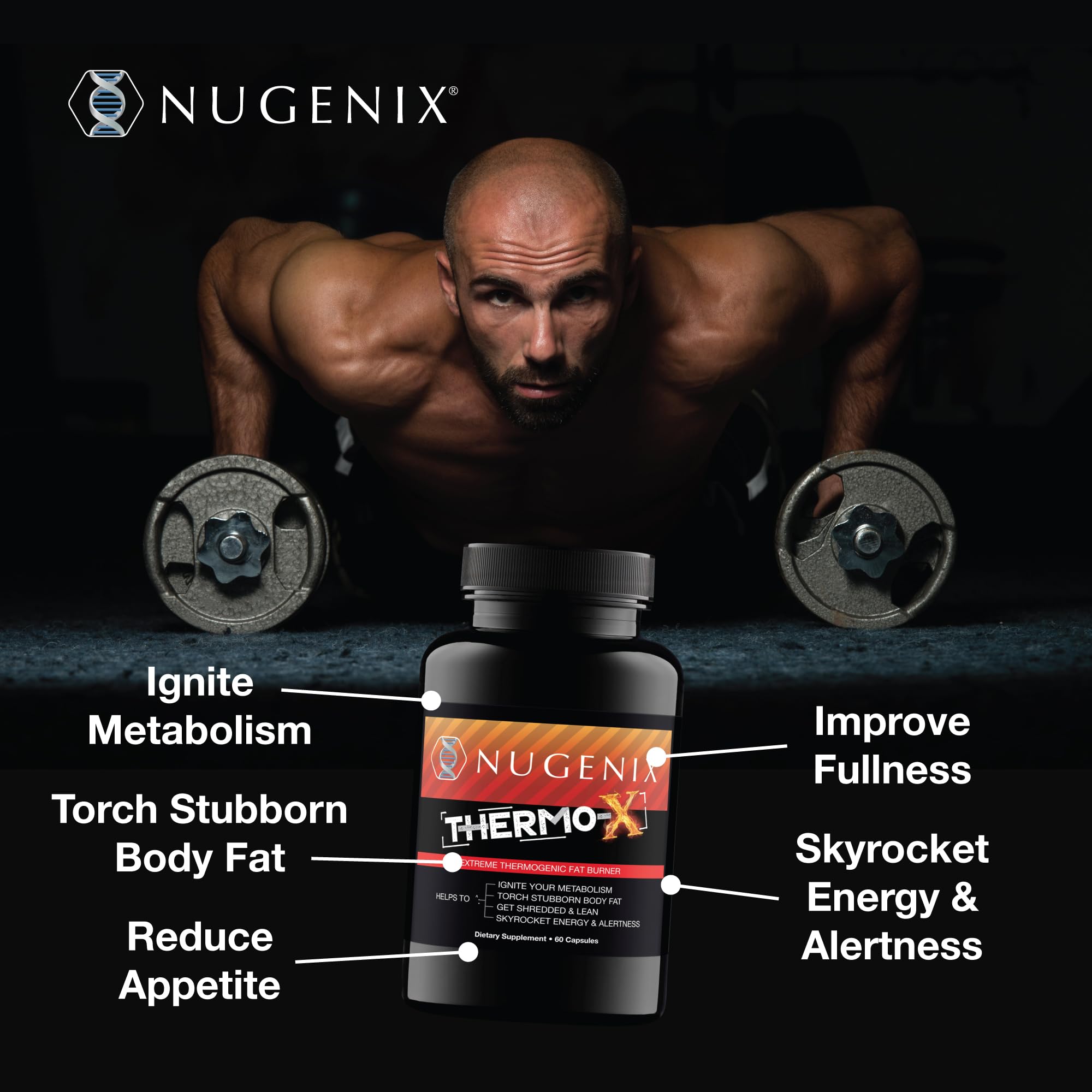 Nugenix Thermo-X: Thermogenic Fat Burner for Men, Metabolism Booster, 42ct — Amazon image 3