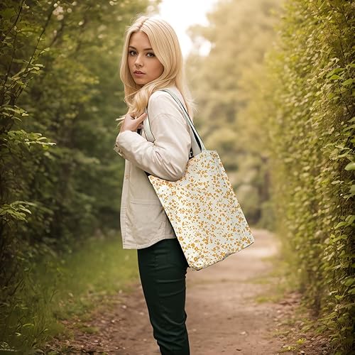 Miniatura 7 de Bolsa de lona para mujer, bolsa de mano con bolsillo interior con cremallera, bolsa de lona con cremallera para compras, trabajo, comestibles todos