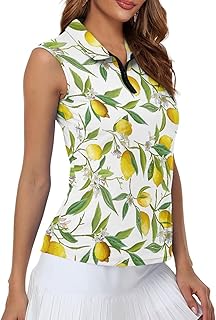 Women's Sleeveless Golf Shirts Moisture Wicking Tennis Shirt Quick Dry 1/4 Zip Sports Tank Top Collared Slim XS-XXL