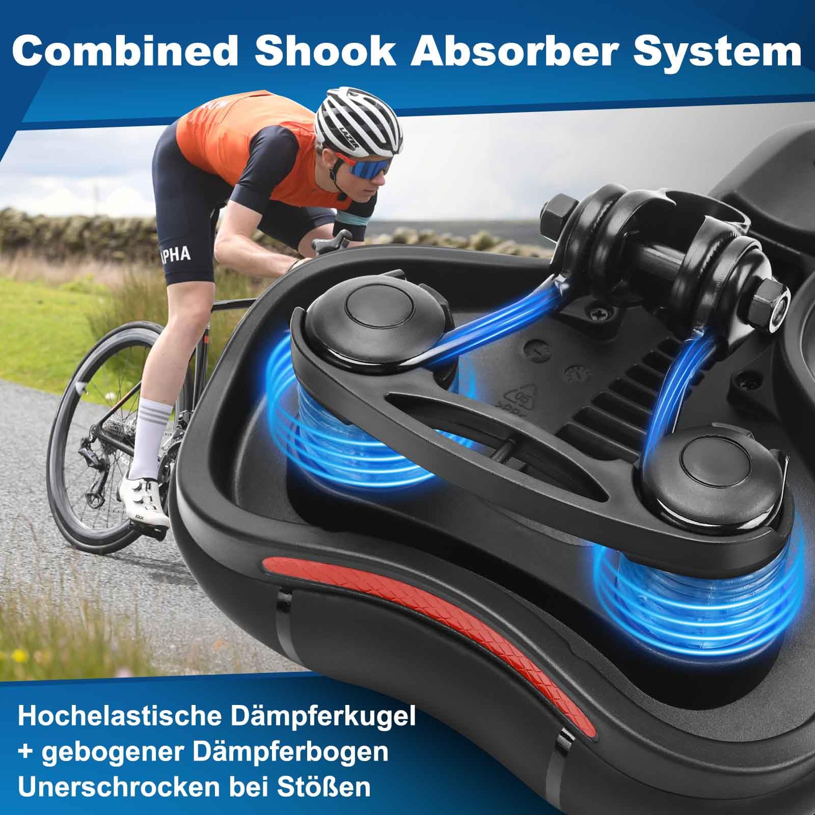 toptrek Selle de vélo pour homme et femme, confortable, douce, ergonomique | Selle de vélo sans douleur | Siège de vélo respirant absorbant les chocs pour vélo électrique, VTT, vélo de route