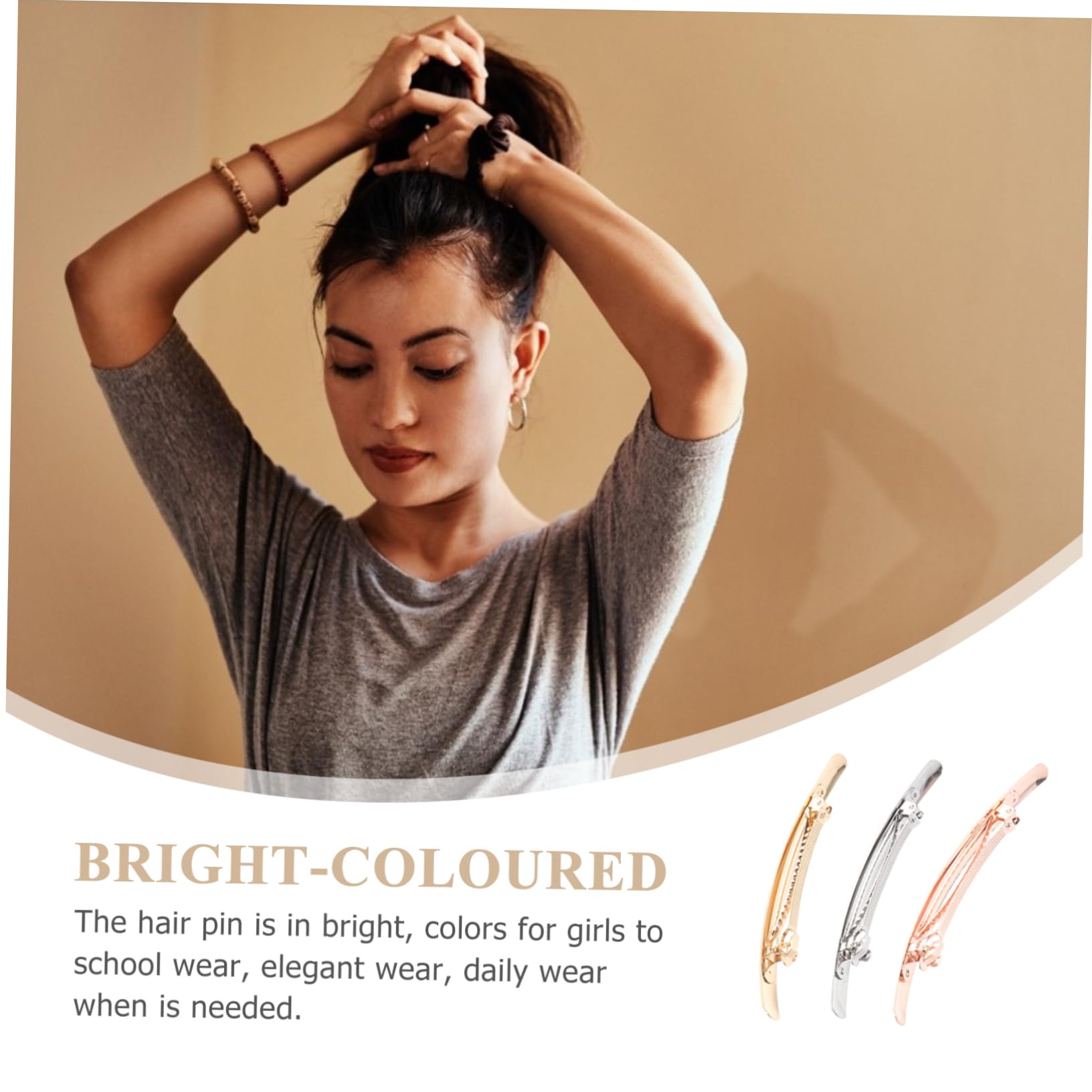 Beavorty Metal 18 Piezas pasadores de niñas bobby de de imitación pinzas para el cabello grandes para mujeres hair clips horquillas moño pasador de pelo pasadores de pelo