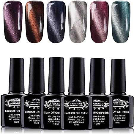 Amazon Perfect Summer ジェルネイル キャッツアイジェル 6色セット 10ml Uv Led ポリッシュ マグネット磁石付き オーロラ系 Perfect Summer ジェルネイル 通販