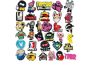 Game Shoe Charms, 33Pcs Clog Charms for Boys Girls, Party Favor Shoe Accessories for Fortnite