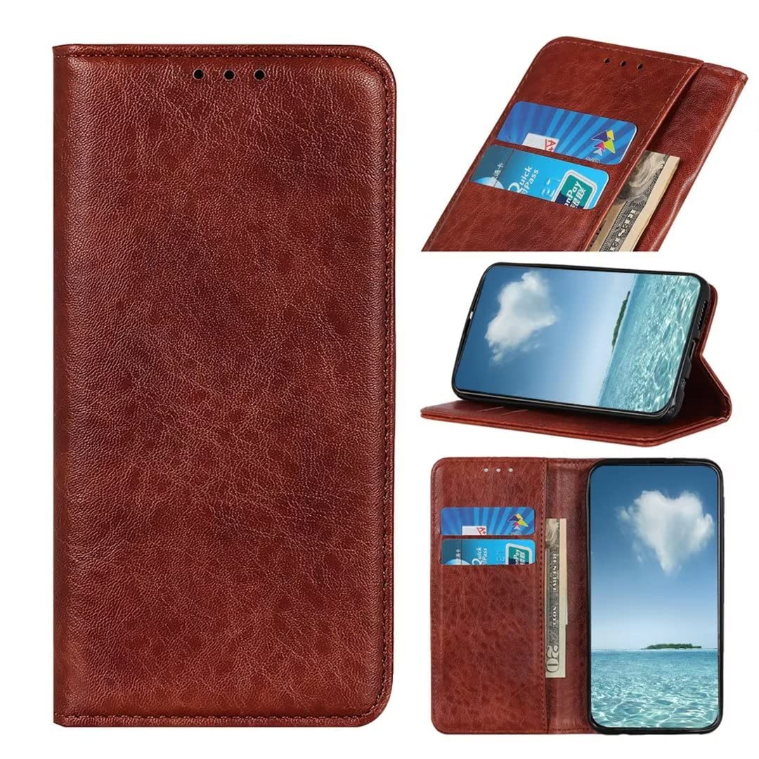 Coque Google Pixel 7A marron avec fermeture magnétique intégrée - 8