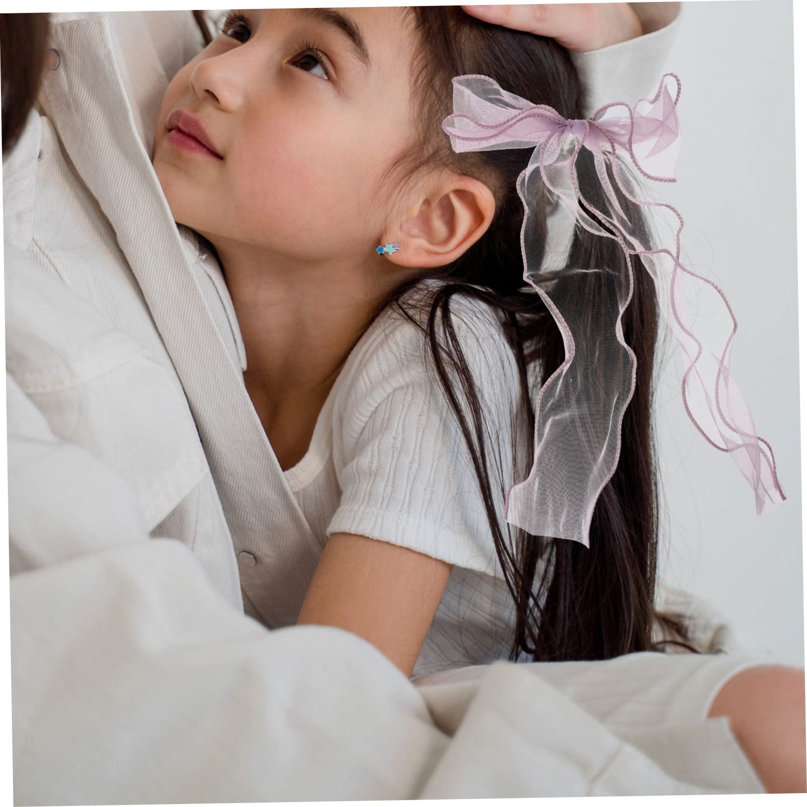 FOMIYES 20piezas Gomas Para Cabello Lazo Accesorios Elásticos Para Coletas De Niñas Gomas Decorativas De Tul Para Chicas Para Fiestas y Actividades Escolares