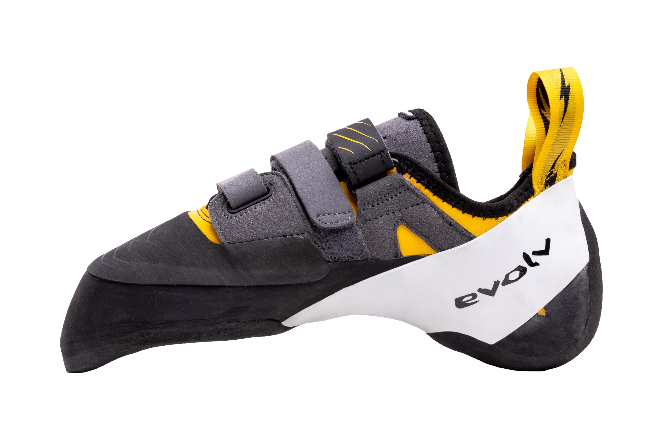 EVOLV Shaman Rock Climbing Shoe for Sport, Bouldering, & Multi-Pitch Climbing - Gold/Grey/White - 15