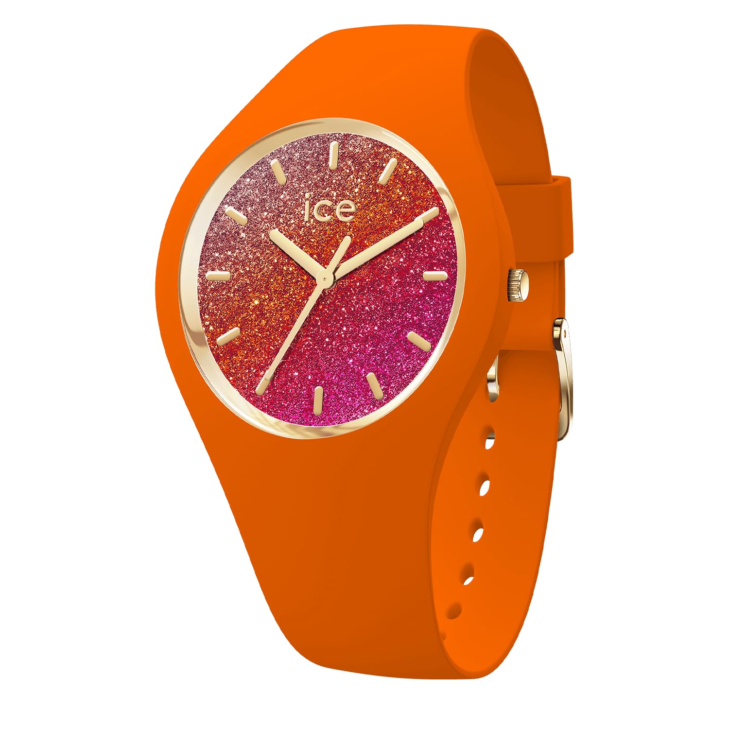 Womens Wristwatch ICE WATCH GLITTER 022574 Silicone Orange 36mm Sub 100mt