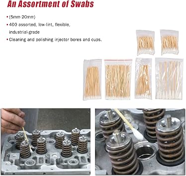 Professional Diesel Injector Seat Brush Master Cleaning Kit, Cylinder Heads Stainless Steel