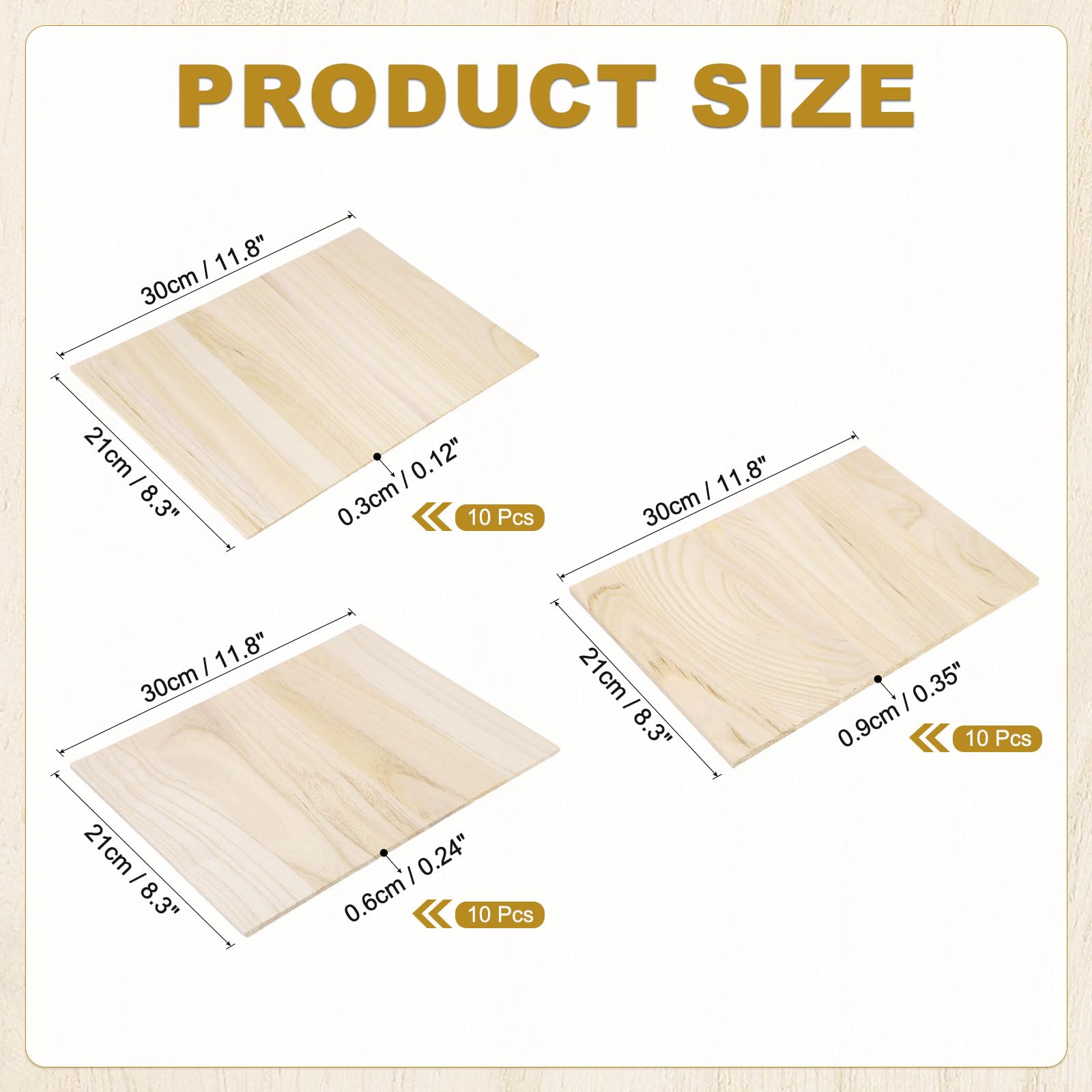 PATIKIL Planche À Casser en Bois 3mm 6mm 9mm D'Épaisseur, 30 Planches Accessoire D'Entraînement en Bois pour Arts Martiaux Kick Board pour Adultes Taekwondo Pratique De Coup De Poing