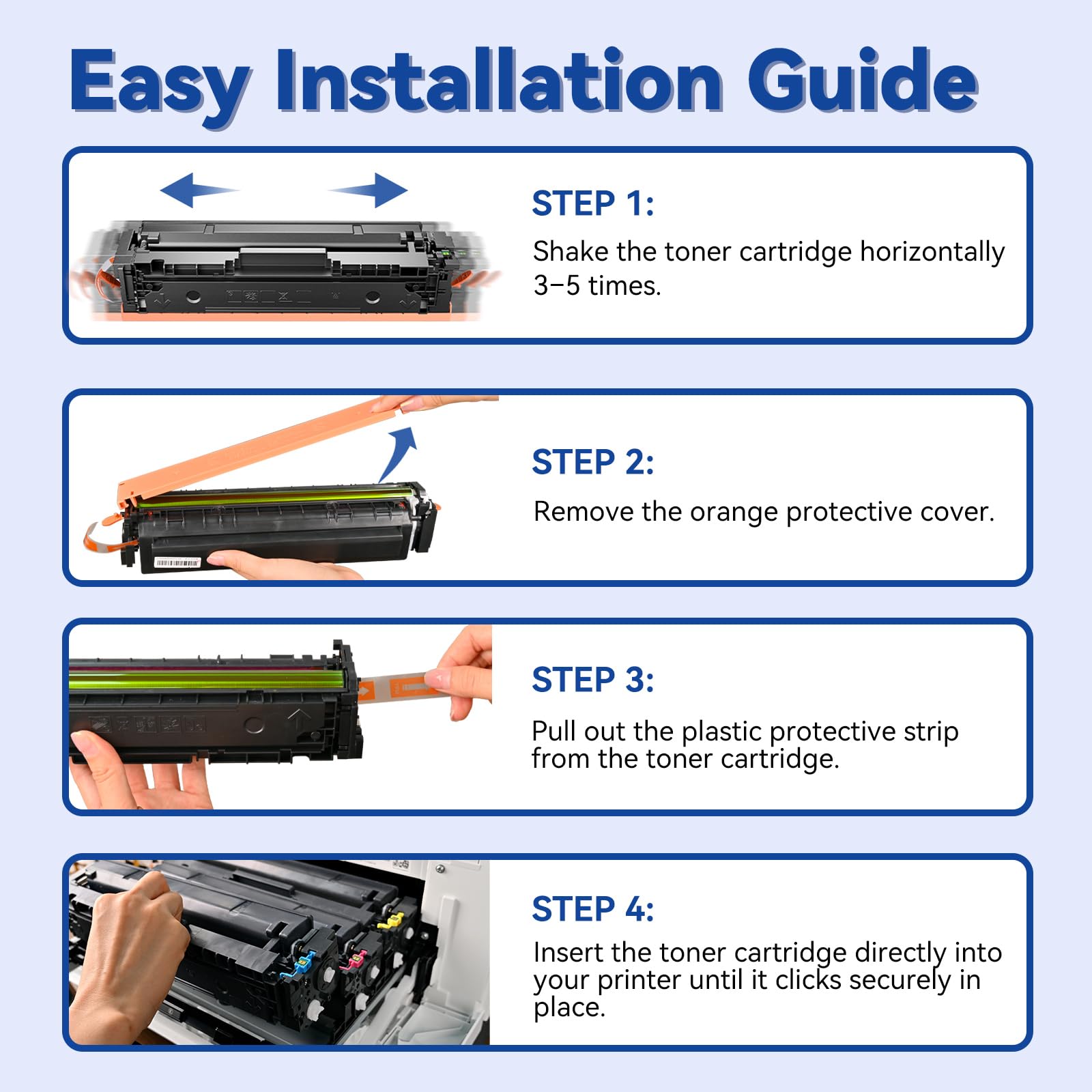 Lemero 219A Toner con chip, compatibile con HP Color LaserJet Pro MFP 3302FDWG 3302SDWG 3302FDW 3302SDW 3302FDN 3202DW 3302FDNG 3202DN per HP 219 219X W2190A Nero Ciano Magenta Giallo (4 Pack)