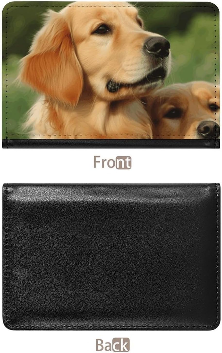 Cute Passport Holder for Travel,Personalized Multi-Functional Passport Cover with Card Slots,Slim Dog Golden Retriever Printed Passport Wallet for Women Men