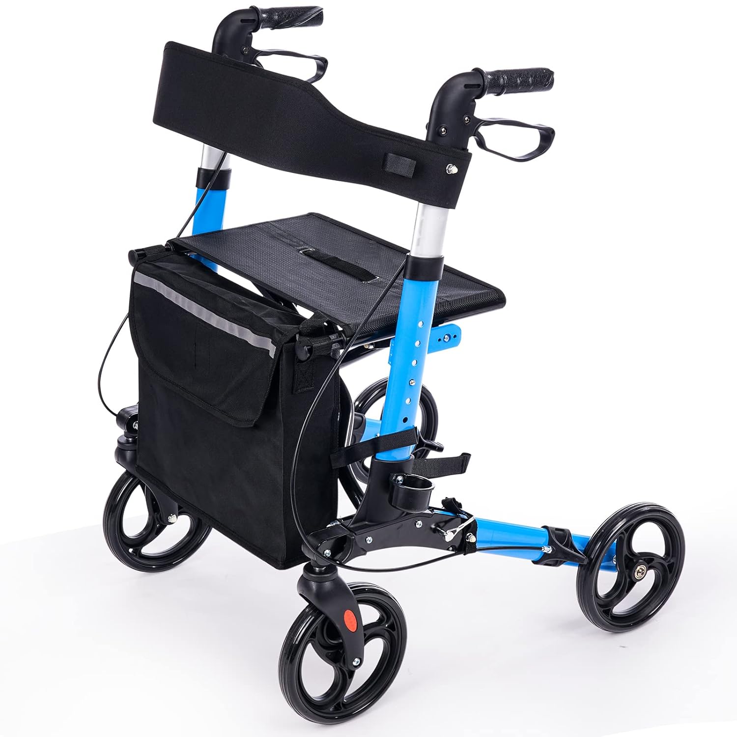 KosmoCare Euro Style Rollator (Blue) Walker with wheels Compact