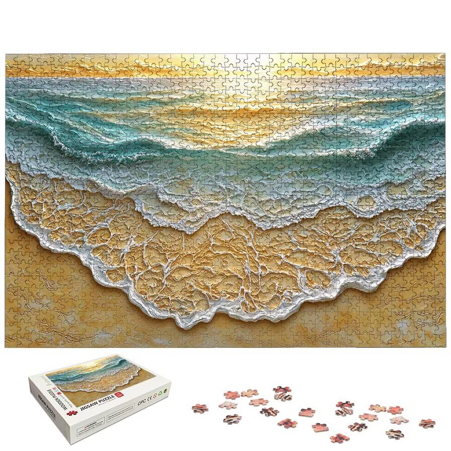 Puzzle 1500 Piezas Playa para Adultos, Puzzle Paisajes de Madera con Caja Regalo para Adultos, Rompecabezas Desafiante para Toda la Familia, Rompecabezas para Regalo Mujer, Home Decoration, -5803