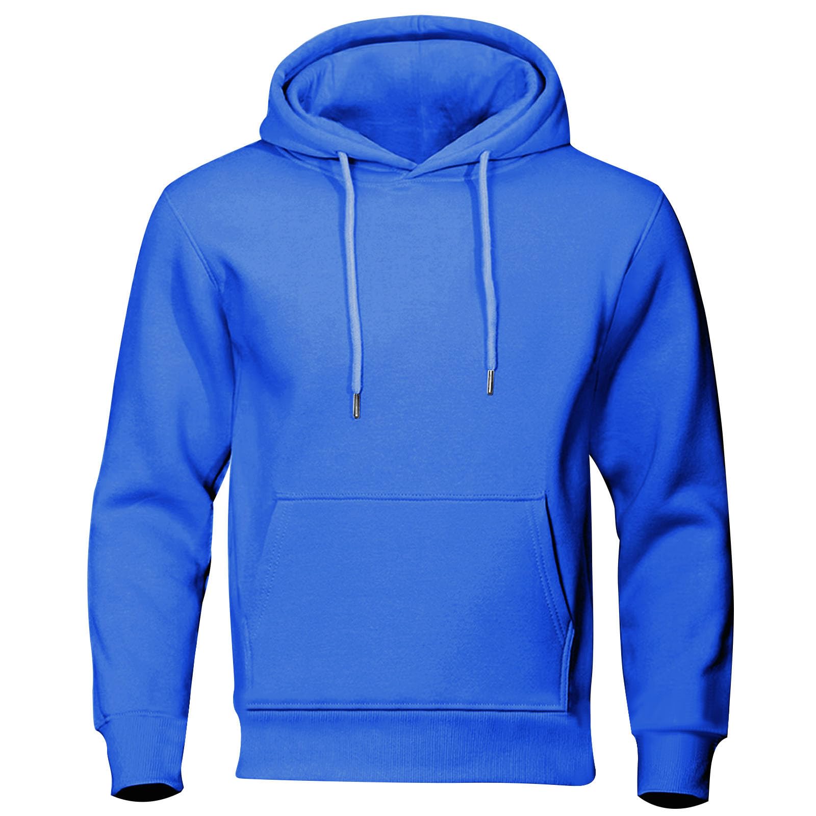 Mens Hoodies Lightweight Fashion Fleece Lined Hooded Sweatshirt Long Sleeve Gym Casual Pullover with Kangaroo Pocket — view 8