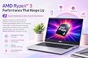 Acer One 15 Laptop (AO15-41M-G2) | AMD Ryzen 3 7320U Processor | 8GB LPDDR5 RAM | 512GB NVMe SSD | 15.6" Full HD IPS Display | Windows 11 Home | HD Webcam | Long Battery Life. gallery image