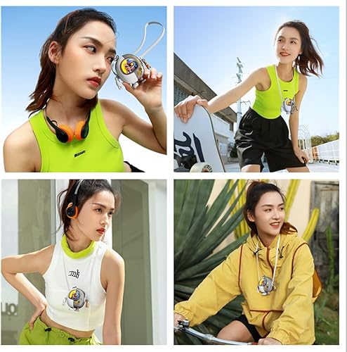 Miniatura 6 de Fantasee Ventilador Mecha portátil, ventilador de cuello de mano, 3 velocidades USB recargable, mini ventilador personal de refrigeración para niños