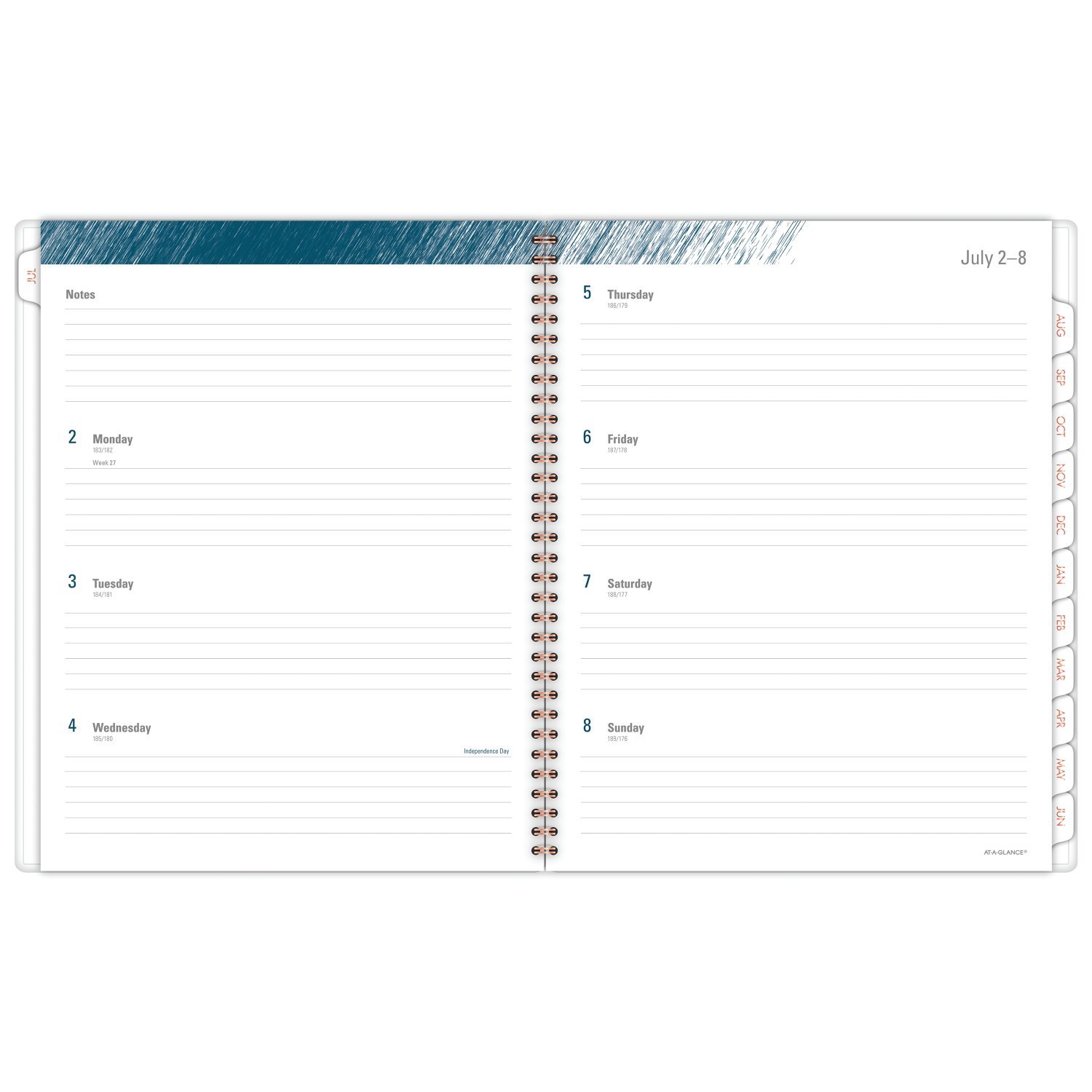 AT-A-GLANCE 1108-905A-42 Akademischer Jahresplaner 2018-2019, groß, 8-1/2 x 11 cm, Blaugrün
