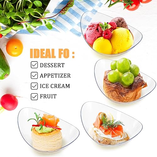 Miniatura 7 de Lawei 150 mini tazas de postre de 2 onzas, bolitas de plástico para postre, platos de postre para aperitivos, cuencos para servir aperitivos,