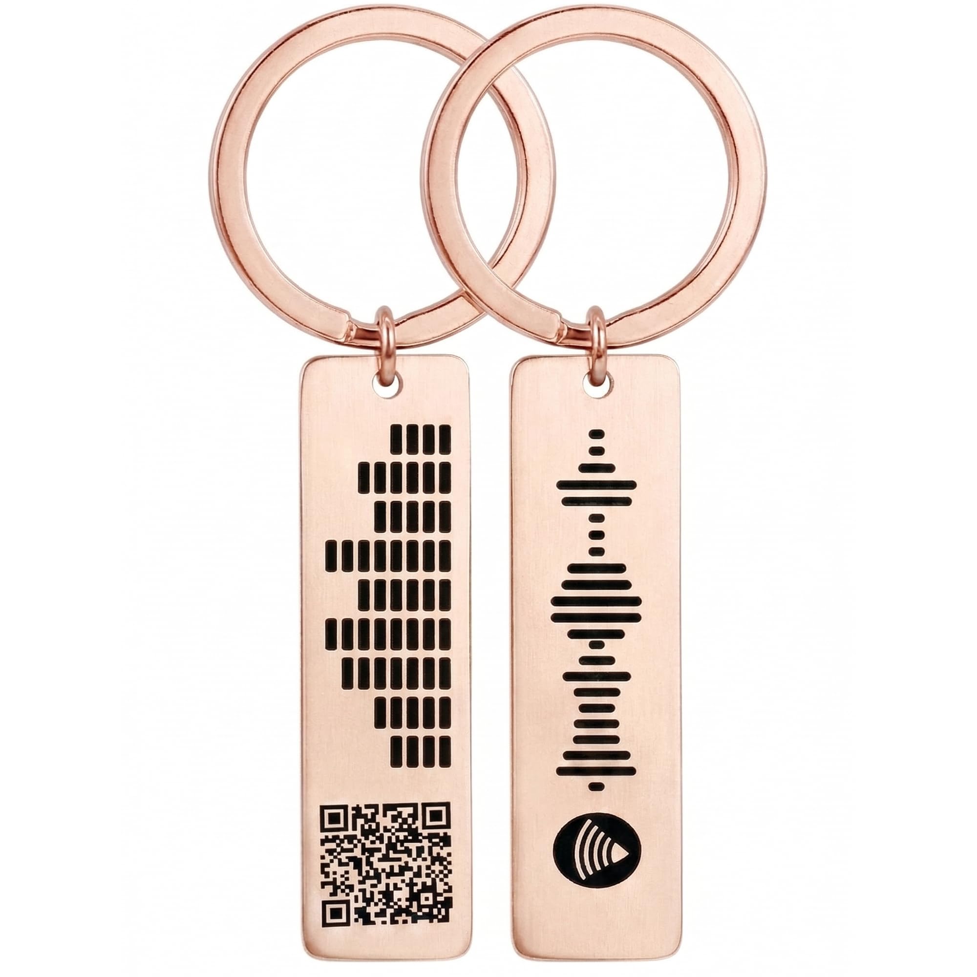 Personalised Keyring Code for Music APP – Custom Engraved QR Code Keychain Gift Keepsake, Anniversary Wedding Engagement Birthday Valentine’s Day Mother’s Day Father’s Day Christmas Gift – Made in UK