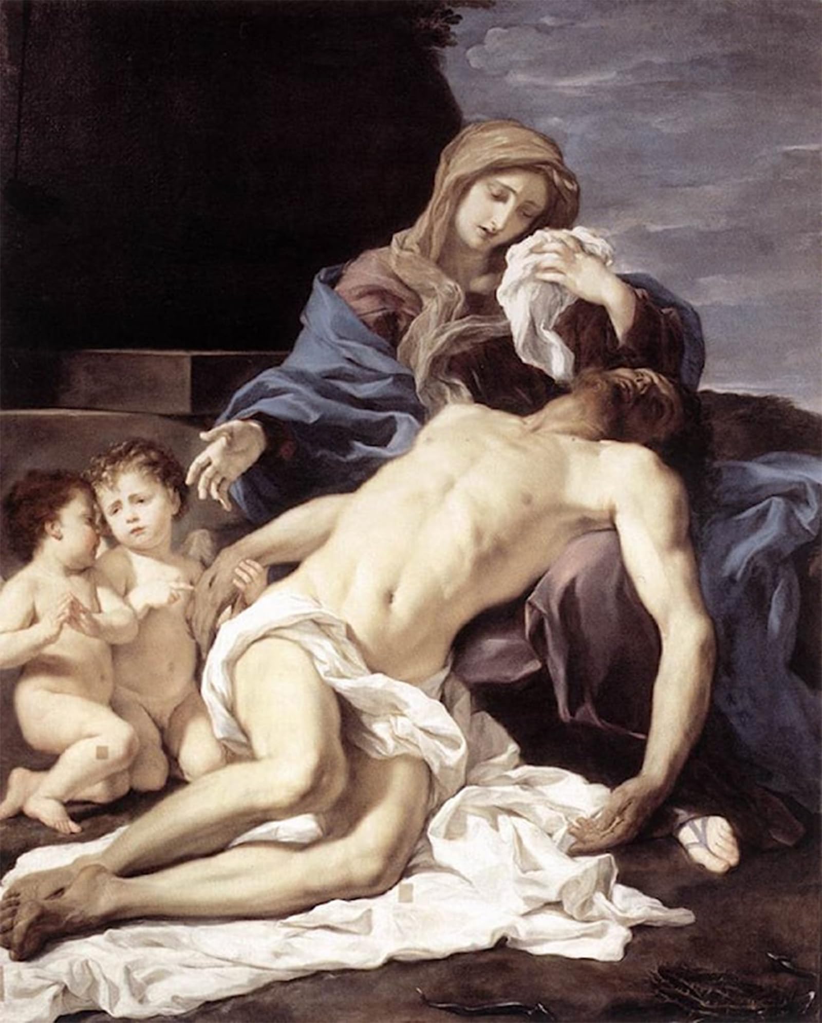 ARTXLXXBN Famous Art Print Poster Vintage Wall Art the Pietà by Baciccio Canvas Art Poster for Home Decor 60x90cm