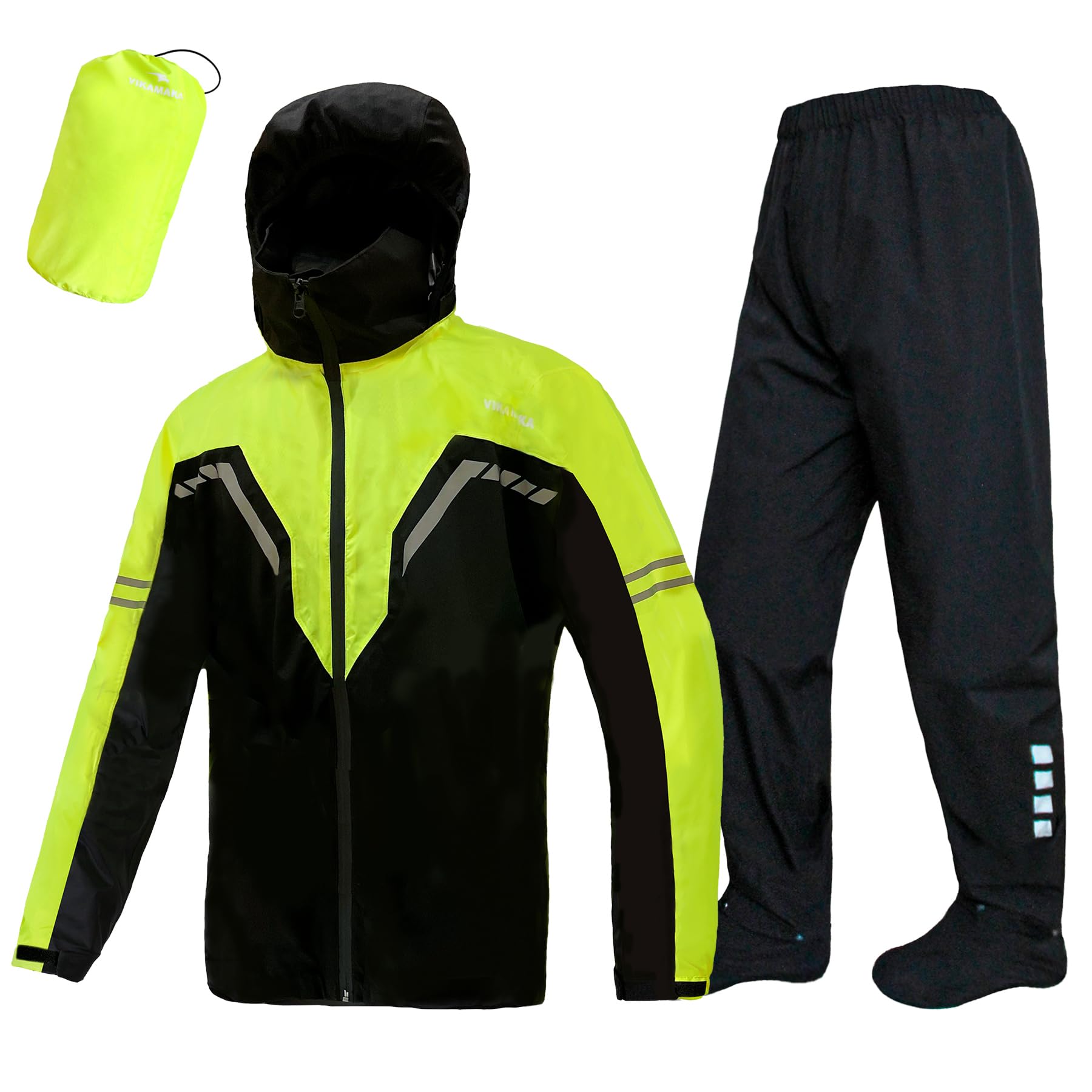 Waterproof Rain Suit for Men,Lightweight Rain Jackets and Pants Portable Reflective for Motorcycle Cycling Rain Gear