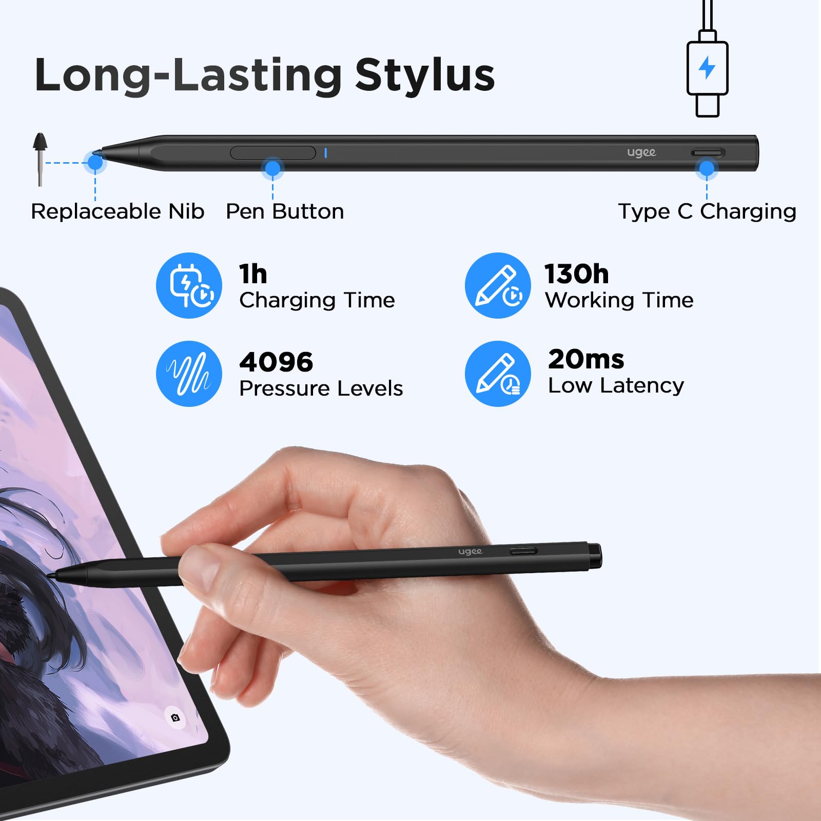 Numero modello EPL-311A batteria ricaricabile penna digitale per ugee Android Pad UT3