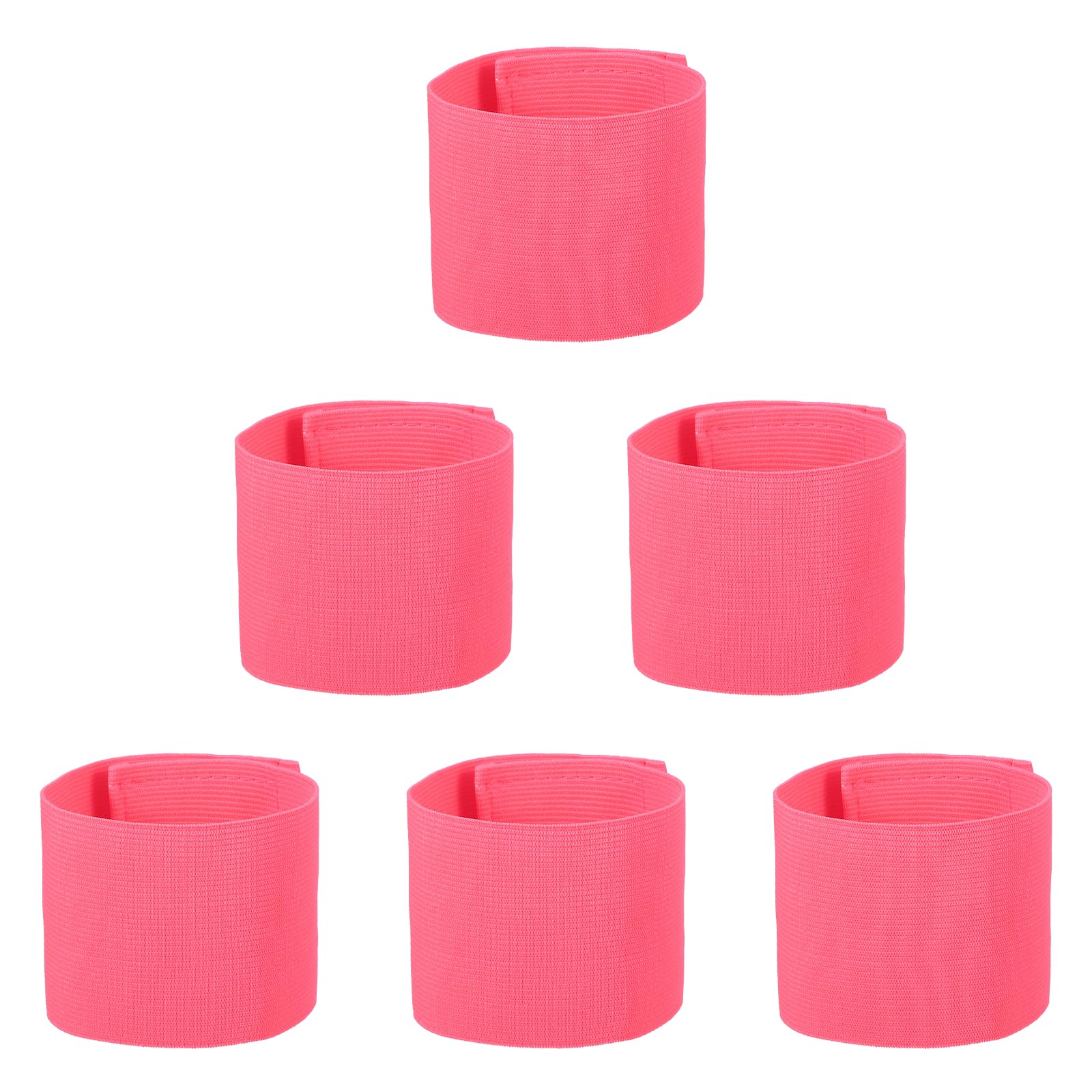 YELARXI Captain Armbands, Adjustable Leader Arm Bands for Soccer Elastic Team Sport Arm Band 6Pcs & Pink-Fitting for Youth Adult Football/Volleyball/Rugby โ image 1