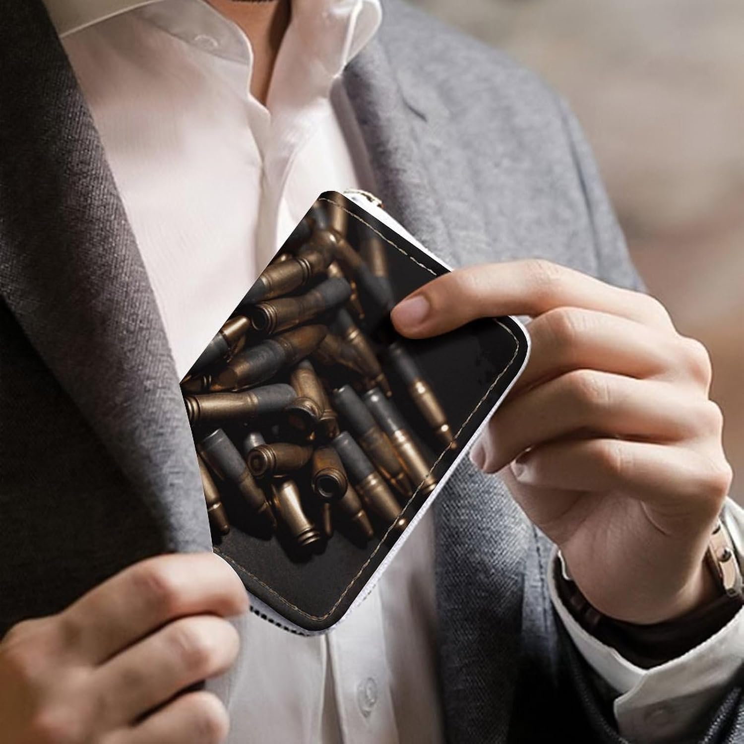 Bullet Card Holder RFID Blocking,Credit Card Wallet for Women And Men,Card Case Organizer Bag with Zipper