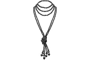 Beaded Long Faux Pearl Necklace - Timeless 1920s Gatsby Glamour
