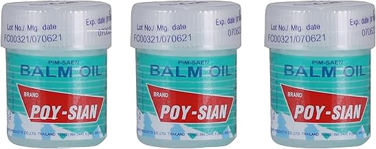 POY-SIAN Thai Pim-Saen Cotton Nasal Inhaler 8 ml (Pack of 3)