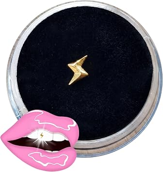 Luxurious 8K Gold Lightning Tooth Gems, Create a Dazzling Smile