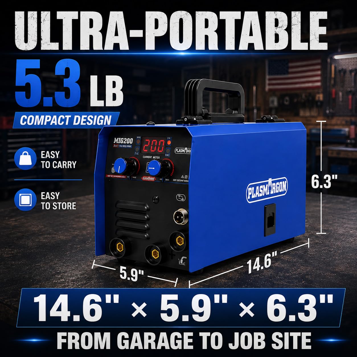 3-in-1 MIG Welder - MIG, TIG, Stick Welding Machine -4
