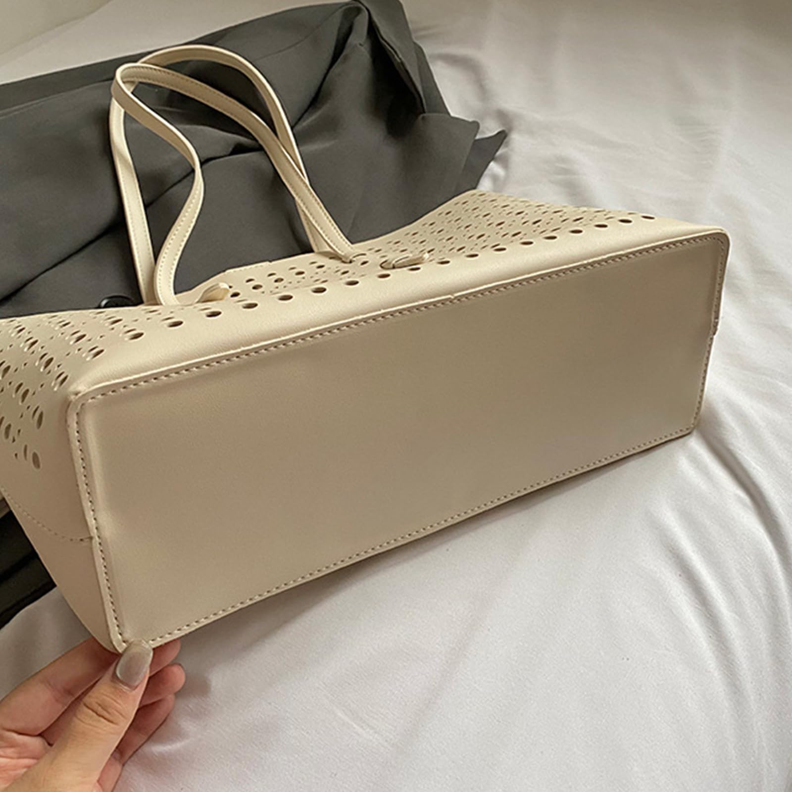 Borsa a Tracolla Leggera in PU Cava per Professionisti pendolari di Lavoro spaziosi con Tasche Multiple e pendolari quotidiani Resistenti allo Strappo