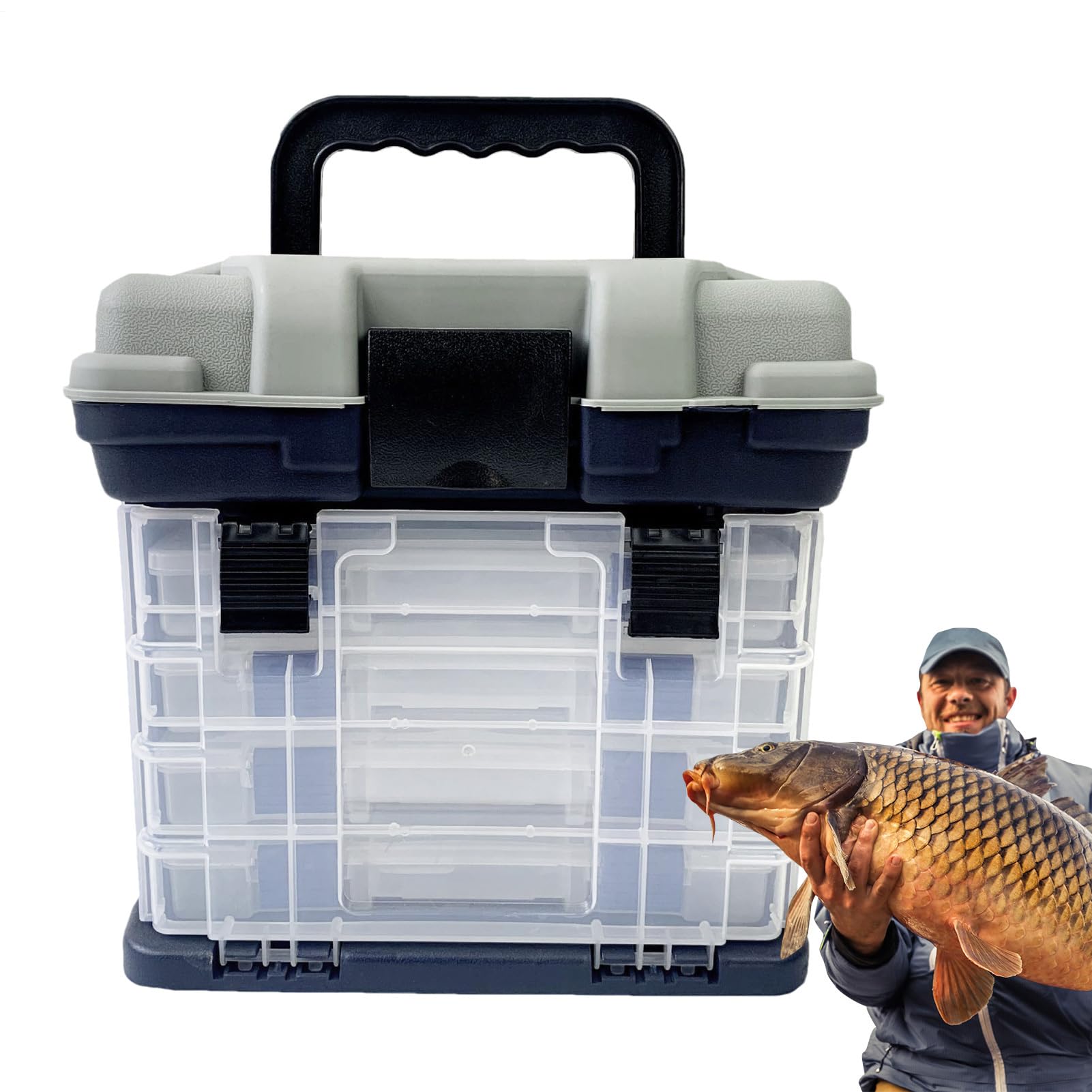 organizadora de aparejos, asientos y correas acolchados, cajas de señuelos | de pesca, cajas organizadoras, correa de hombro de almacenamiento con bandejas de señuelo de espuma acolchada verde