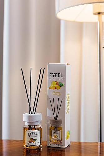 Miniatura 4 de EYFEL - Difusores de varillas para el hogar, juego de difusor de aceite de piña de 4.05 onzas líquidas, difusor de baño, fragancias para el hogar,