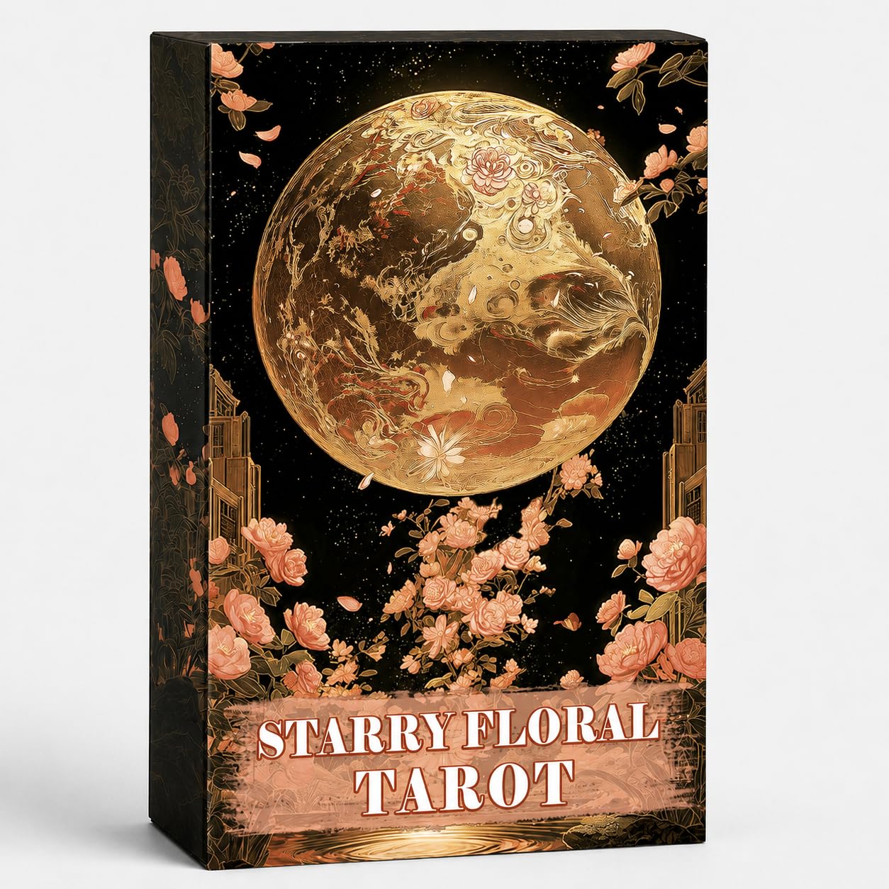 sishui Starry Floral Tarot Deck with Guidebook,78 Rider Waite Inspired Tarot Cards for Beginners, Celestial Flower Artwork for Intuitive Readings, Self Reflection, Journaling & Spiritual Guidance