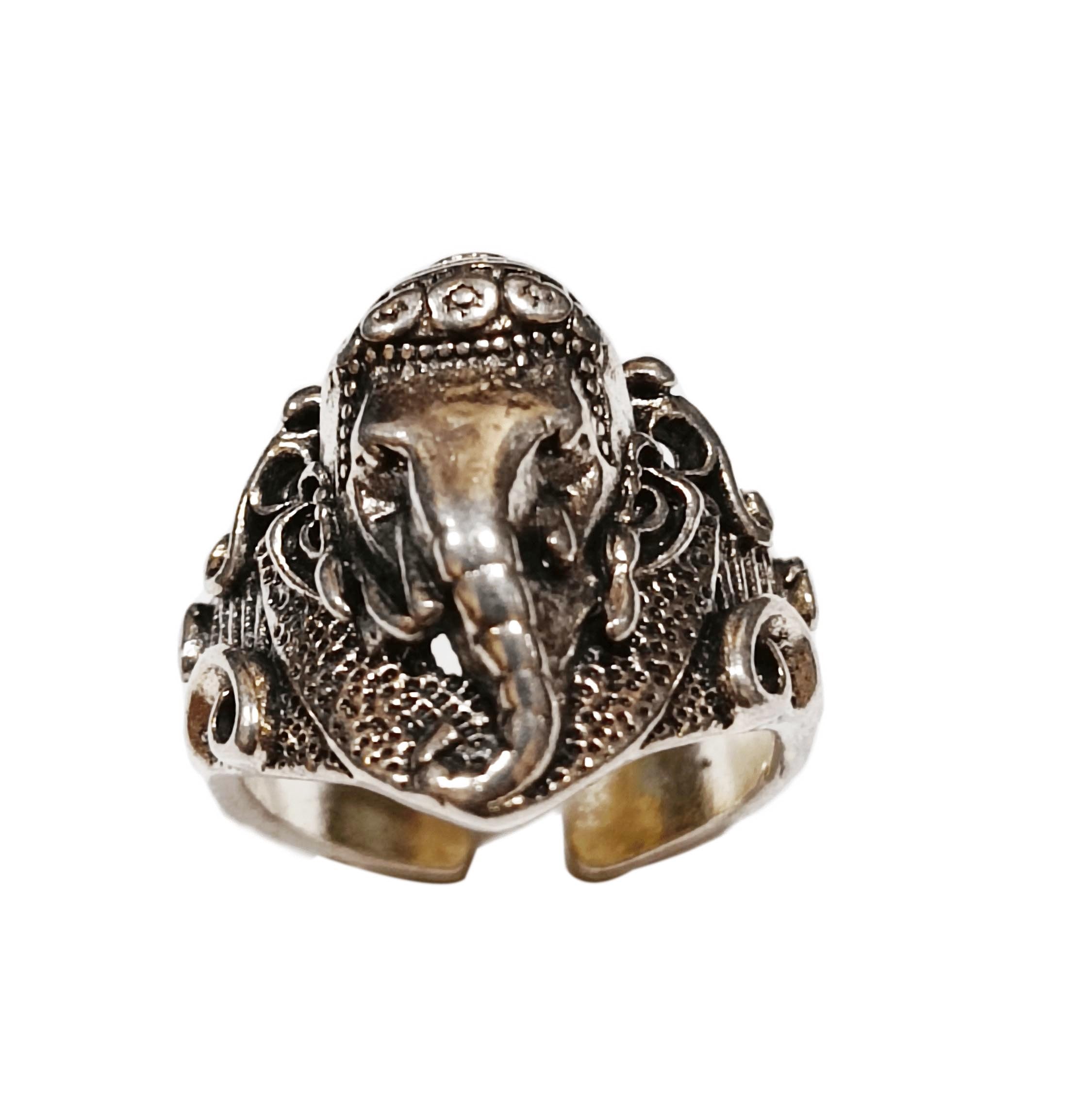 Ganesh Ji Engraved on Silver Color Ring (Adjustable) for Men & Women-image-10