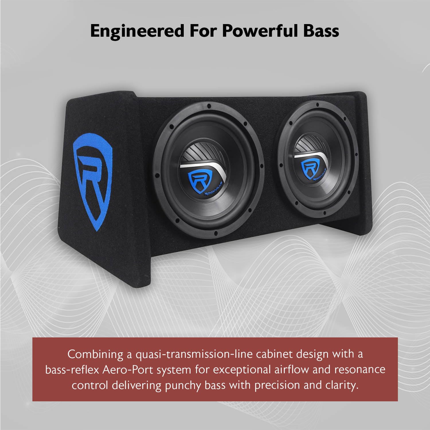 Rockville RV8.2A Dual 8" 800W Subwoofers + 1200W Mono Amp Car Audio Kit, CEA-2006 Compliant, Ported Enclosure, Complete Wiring for Deep Bass