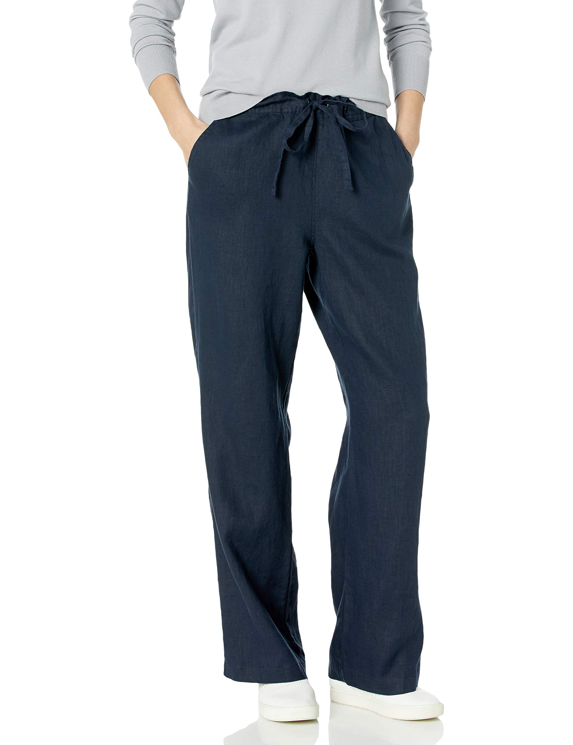 Vince Camuto Women's Drawstring Wide Leg Linen Pant Casual