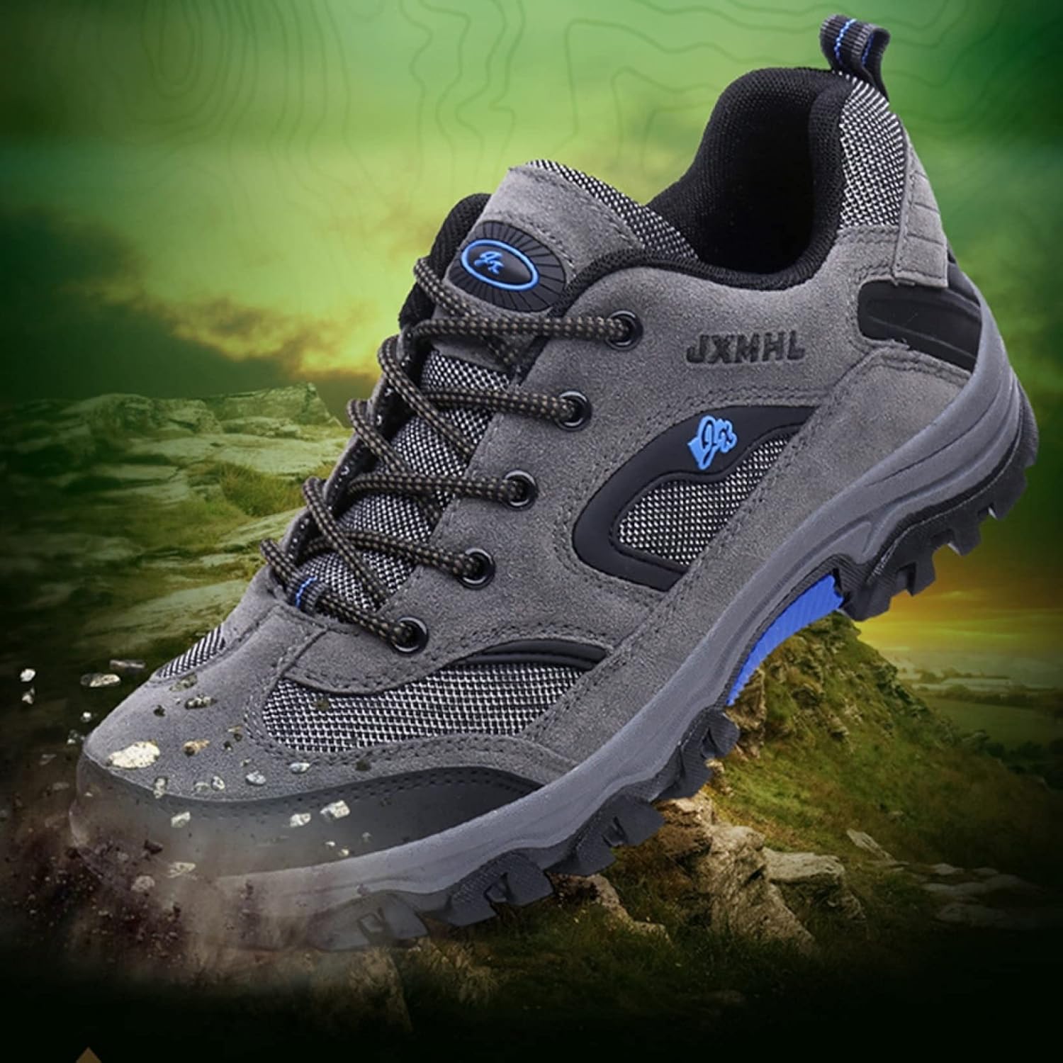 [QIFENGDIANZI] ハイキングシューズ トレッキングシューズ メンズ レディース アウトドアシューズ 防水 ローカット 登