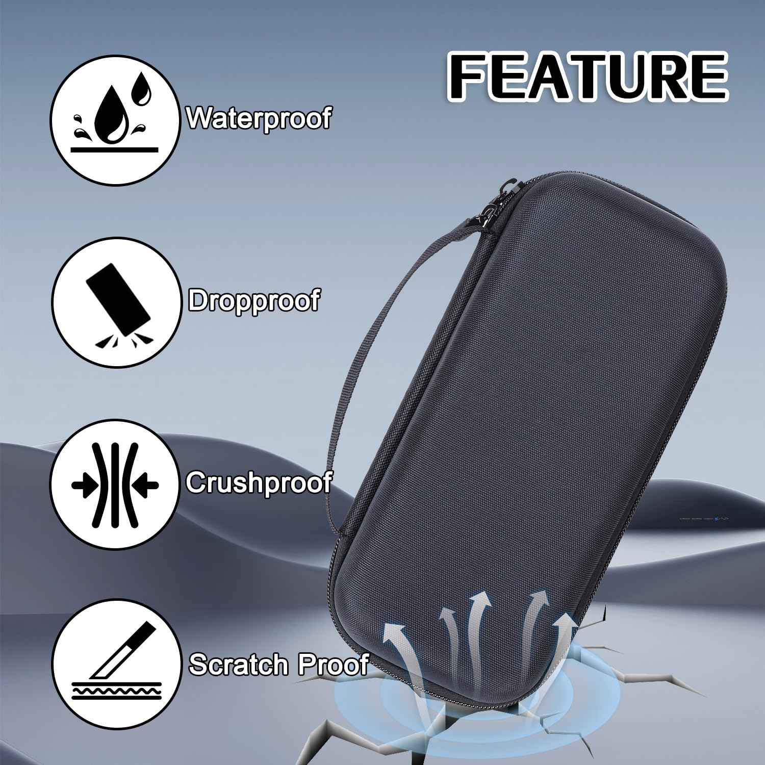 Duro Caja Estuche Funda para Grabadora, Grabadora Estuche Rígido, Funda Es-tuche para Grabadora Portátil, Es-tuche Rígido para Handy Recorder, EVA-Resistente y Duradera, para H5studio/H6essential
