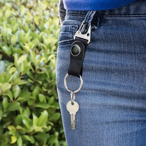 Miniatura 3 de GRAPHICS & MORE Fenrir - Llavero de mitología nórdica con cinturón de tela de cuero, mosquetón con clip, Metálico