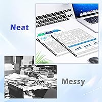 Vista 5 de TOTiyea Paquete de 100 peines de encuadernación de 19 anillos, varios tamaños, 3/8 pulgadas, 1/2 pulgada, 5/8 pulgadas, 3/4 pulgadas, 1 pulgada