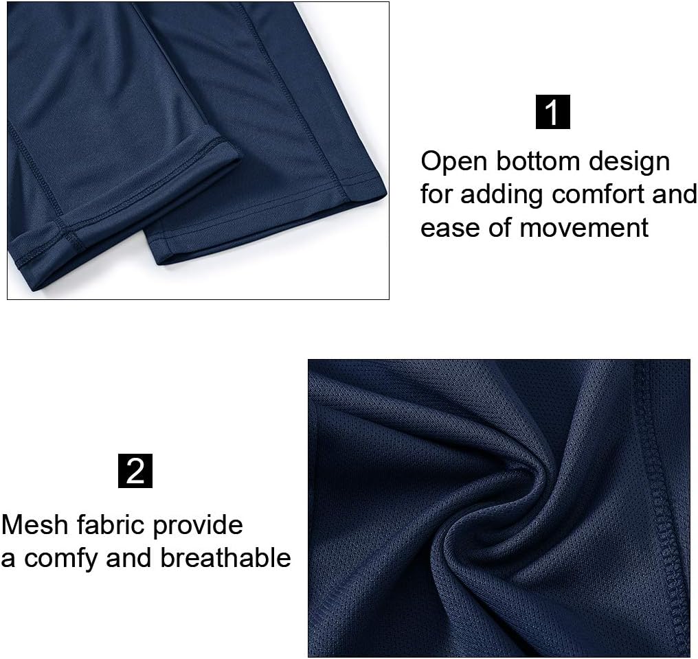 Gopune Men's Jogger Sweatpants Breathable Running Gym Athletic Mesh Pants Open Bottom - Image 7