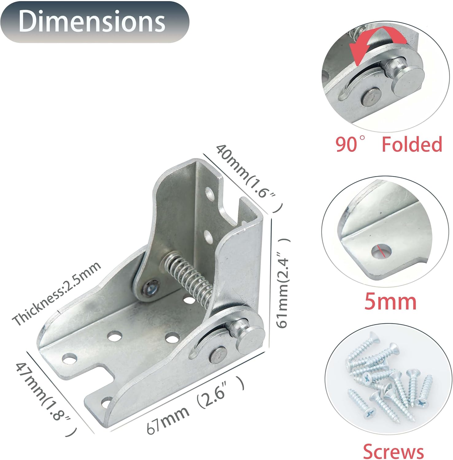 4Pack Folding Legs Support Bracket 90° Self Locking Hinge,Silver Foldable Self-Locking Hinge Extension Support Brackets with Screwsfor Table Legs, Bed Leg, Workbench