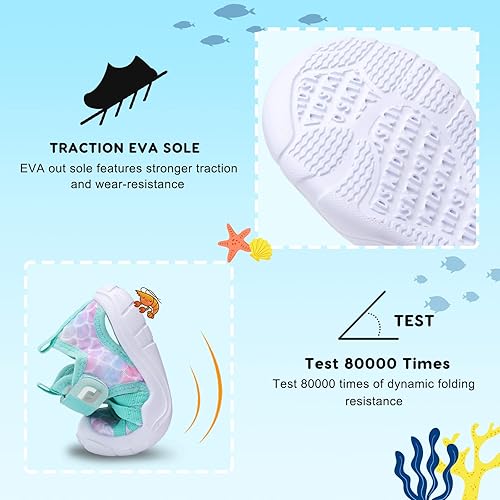 Miniatura 4 de JOINFREE - Zapatos de agua para niños y niñas, transpirables, de secado rápido, sandalias deportivas para la playa, ligeras, flexibles y para ir