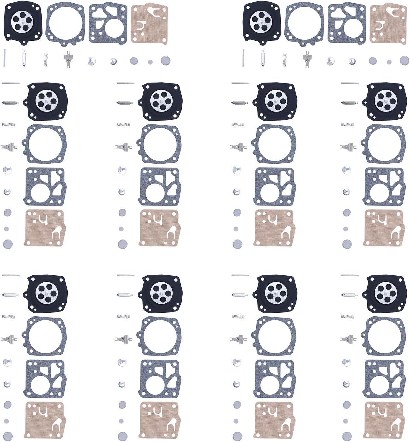 Carburetor Diaphragm Rebuild Kit For Jonsered 625, 630, 670，For Husqvarna 61, 65, 77, 162, 181, 185, 266, 268, 272, 281, 288, 480, 1100, 2100