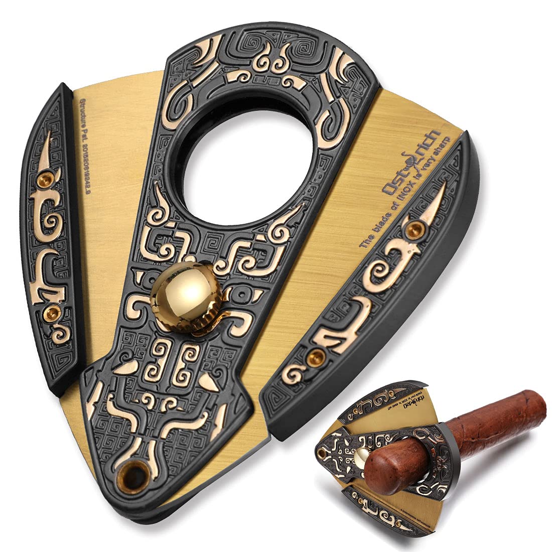 Buy Cigar Cutter Double Blade Stainless Steel Cigar Guillotine with