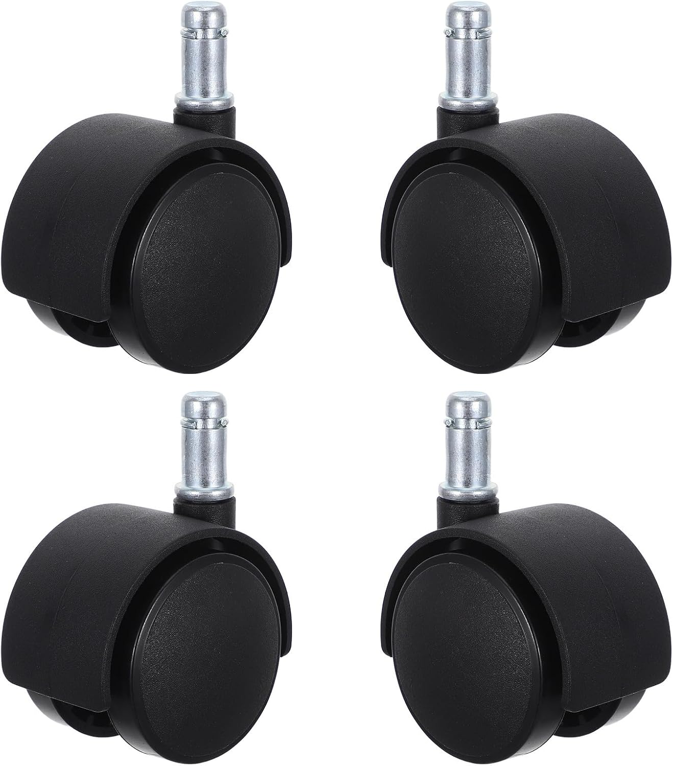 4pcs Vacuum Cleaner Replacement Wheels, Small Nylon Swivel Casters with 7/8 Inch Length Shank, Smooth Rolling and Easy Steering for Home Floor Cleaning and Small Appliances